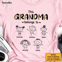Personalized Half Leopard This Grandma Belongs To Shirt - Hoodie - Sweatshirt 24023 thumb 1