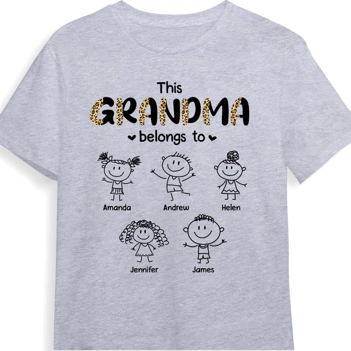 Personalized Half Leopard This Grandma Belongs To Shirt - Hoodie - Sweatshirt 24023 1