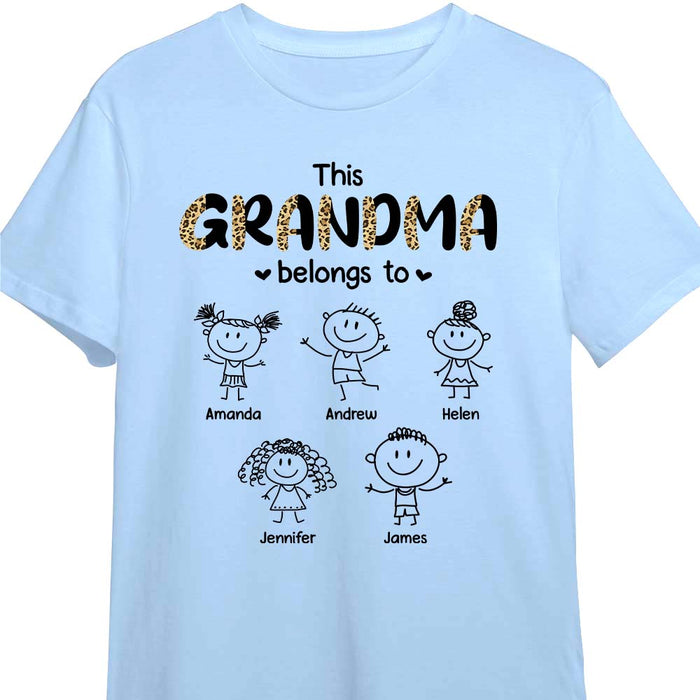 Personalized Half Leopard This Grandma Belongs To Shirt - Hoodie - Sweatshirt 24023 1