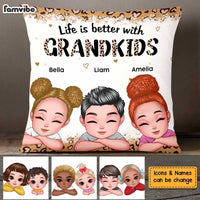 Personalized Mom Grandma Life With Grandkids Pillow 24024 thumb 1