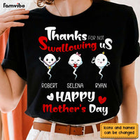 Personalized  Gift  For Mom Thanks For Not Swallowing Us  Mother's Day Funny Birthday Shirt - Hoodie - Sweatshirt 24025 thumb 1