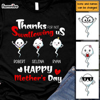 Personalized  Gift  For Mom Thanks For Not Swallowing Us  Mother's Day Funny Birthday Shirt - Hoodie - Sweatshirt 24025 thumb 1