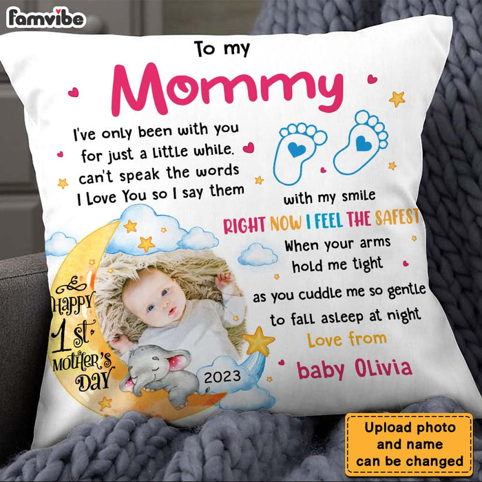 Personalized Happy 1st Mother's Day Pillow 24027 1