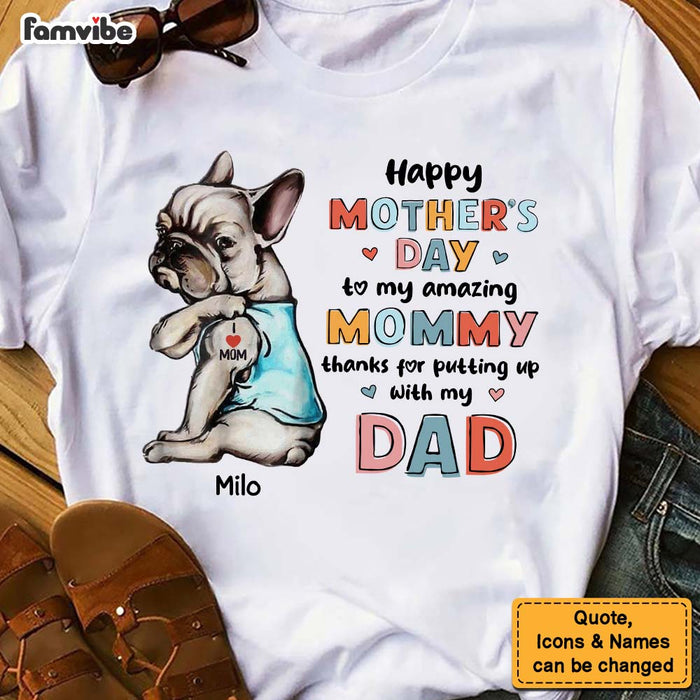 Personalized Dog Mom Happy Mothers Day Shirt - Hoodie - Sweatshirt 24034 1