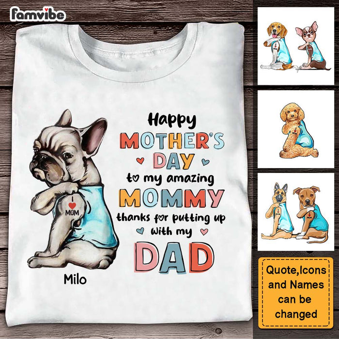 Personalized Dog Mom Happy Mothers Day Shirt - Hoodie - Sweatshirt 24034 1