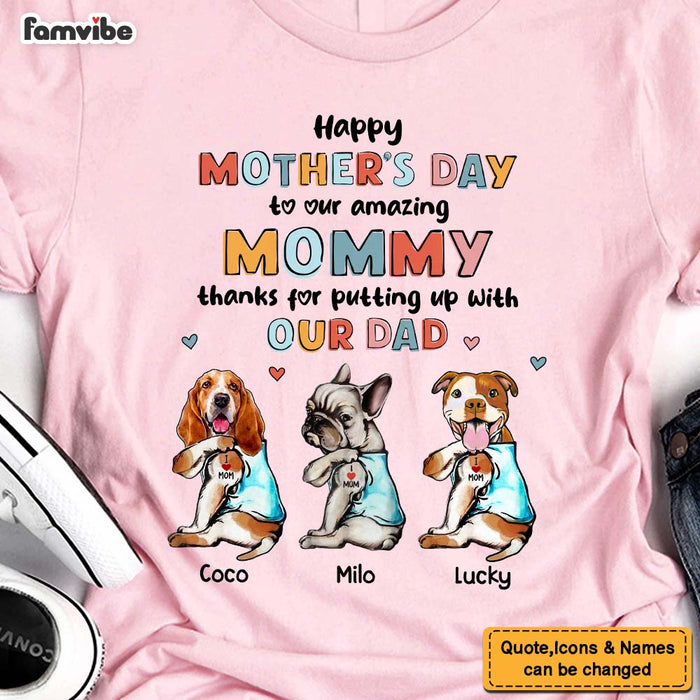 Personalized Dog Mom Happy Mothers Day Shirt - Hoodie - Sweatshirt 24034 1