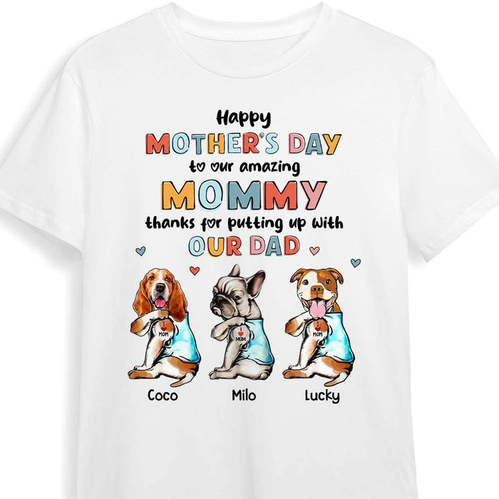 Personalized Dog Mom Happy Mothers Day Shirt - Hoodie - Sweatshirt 24034 1