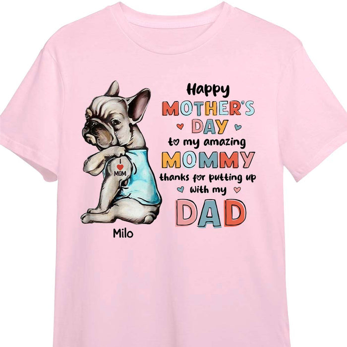 Personalized Dog Mom Happy Mothers Day Shirt - Hoodie - Sweatshirt 24034 1