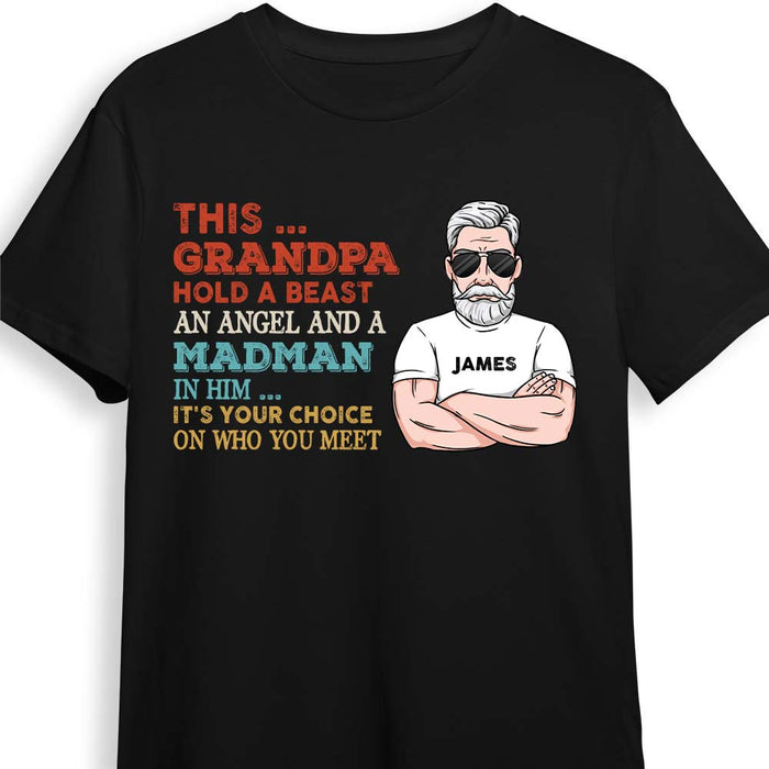 Personalize Gift This Grandpa Hold A Beast Shirt - Hoodie - Sweatshirt 24039 1