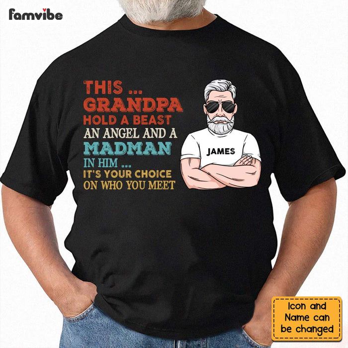 Personalize Gift This Grandpa Hold A Beast Shirt - Hoodie - Sweatshirt 24039 1
