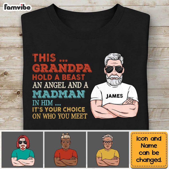 Personalize Gift This Grandpa Hold A Beast Shirt - Hoodie - Sweatshirt 24039 1