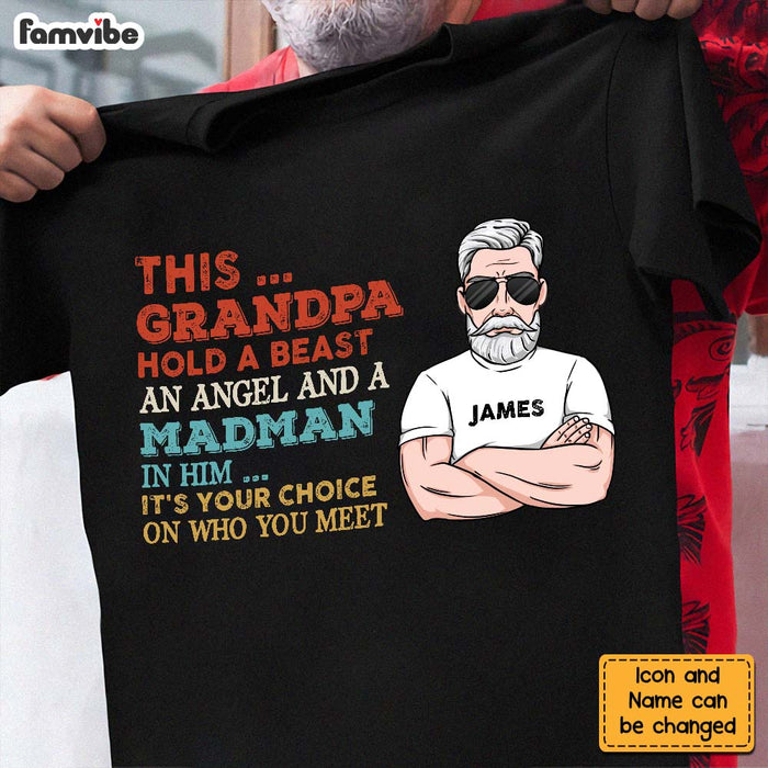Personalize Gift This Grandpa Hold A Beast Shirt - Hoodie - Sweatshirt 24039 1