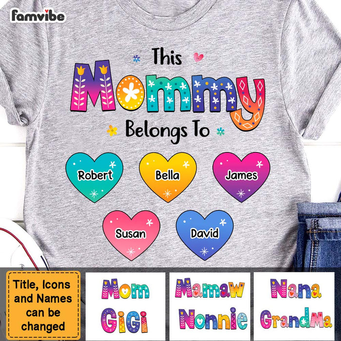 Personalized Colorful Flower This Mom Belongs To Shirt - Hoodie - Sweatshirt 24040 1