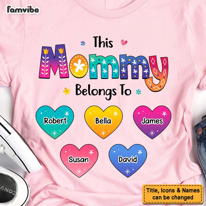 Personalized Colorful Flower This Mom Belongs To Shirt - Hoodie - Sweatshirt 24040 1