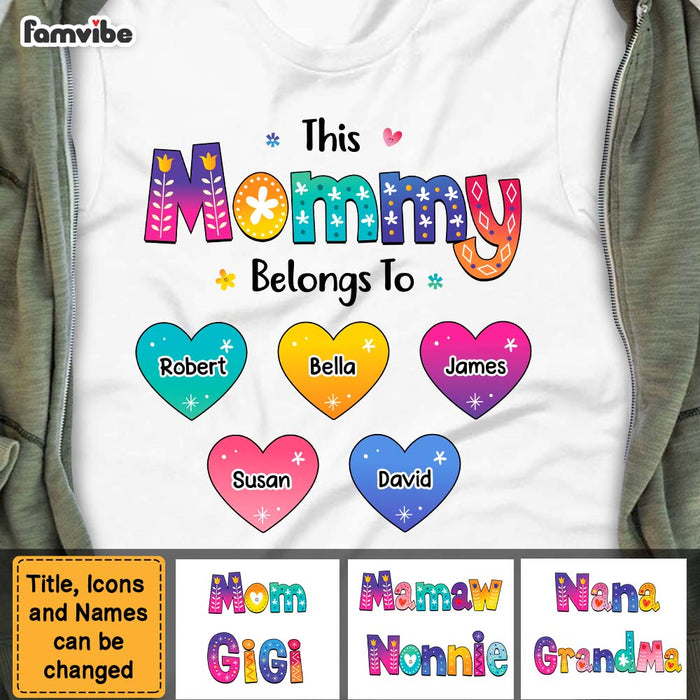 Personalized Colorful Flower This Mom Belongs To Shirt - Hoodie - Sweatshirt 24040 1