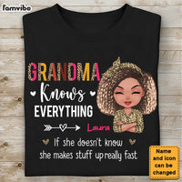 Personalized Grandma Knows Everything Shirt - Hoodie - Sweatshirt 24041 thumb 1