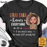 Personalized Grandma Knows Everything Shirt - Hoodie - Sweatshirt 24041 thumb 1