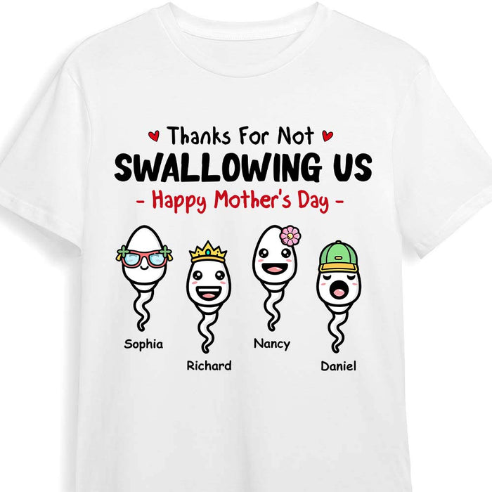 Thanks For Not Swallowing Us - Personalized Tumbler For Mom Funny