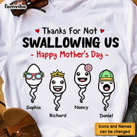 Personalized  Gift  For Mom Thanks For Not Swallowing Us Mother's Day Funny Birthday Shirt - Hoodie - Sweatshirt 24044 thumb 1