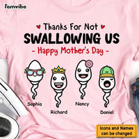 Personalized  Gift  For Mom Thanks For Not Swallowing Us Mother's Day Funny Birthday Shirt - Hoodie - Sweatshirt 24044 thumb 1