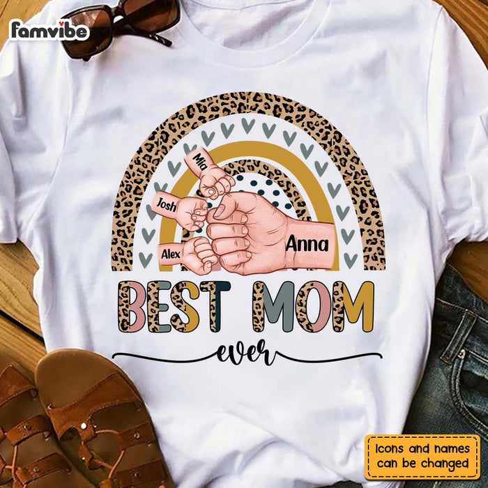 Personalized Gift For Mom Cleopard Rainbow Shirt - Hoodie - Sweatshirt 24045 1