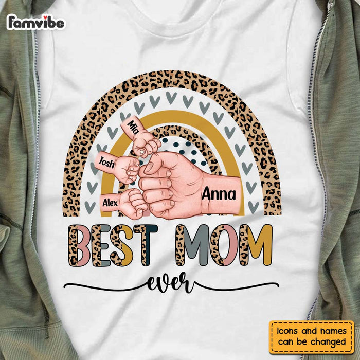 Personalized Gift For Mom Cleopard Rainbow Shirt - Hoodie - Sweatshirt 24045 1