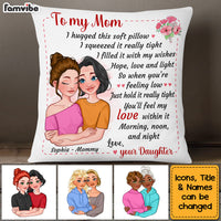 Personalized To My Mom Hug This Pillow 24047 thumb 1