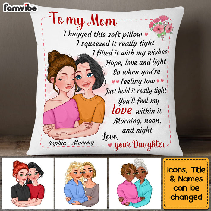 Personalized To My Mom Hug This Pillow 24047 1