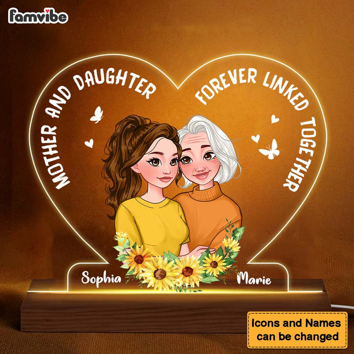 Personalized Gift For Mom And Daughter Plaque LED Lamp Night Light 24049 1