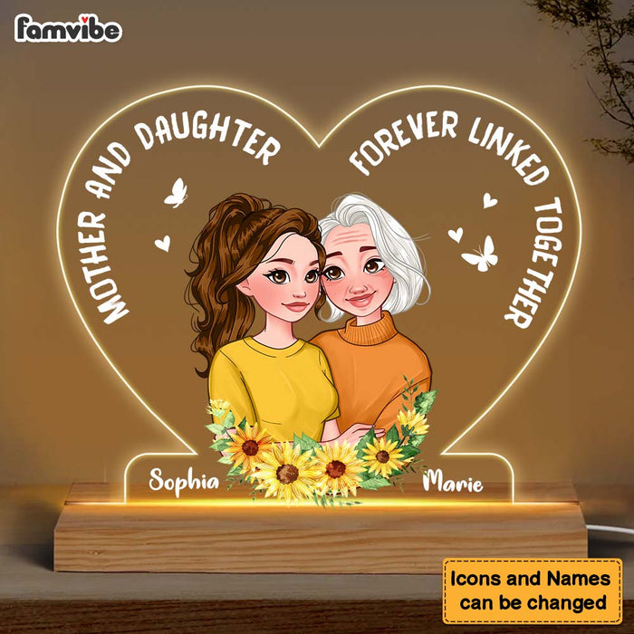 Personalized Gift For Mom And Daughter Plaque LED Lamp Night Light 24049 1