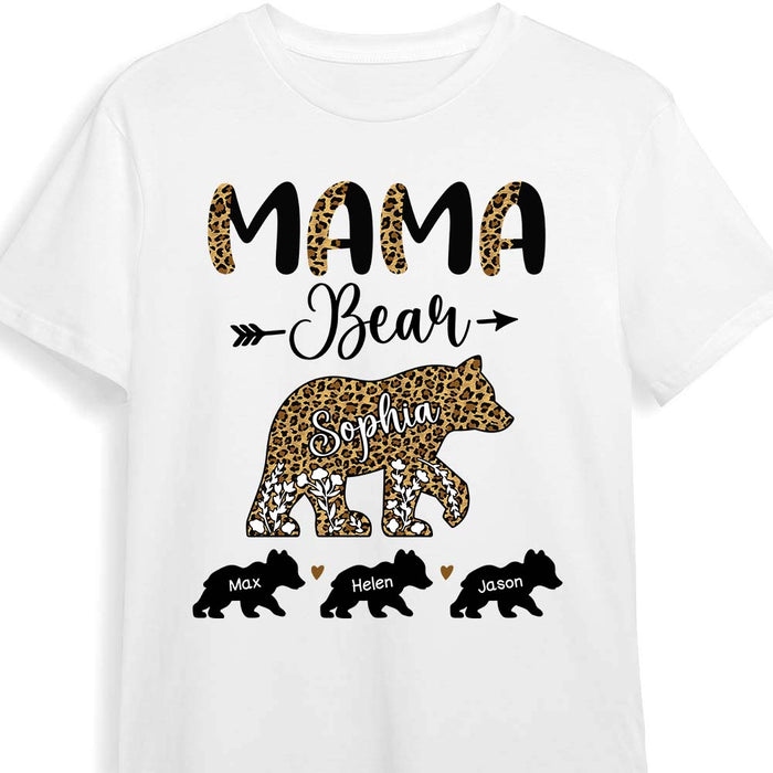 Personalized Gift For Mom Mama Bear Half Leopard Shirt - Hoodie - Sweatshirt 24050 1
