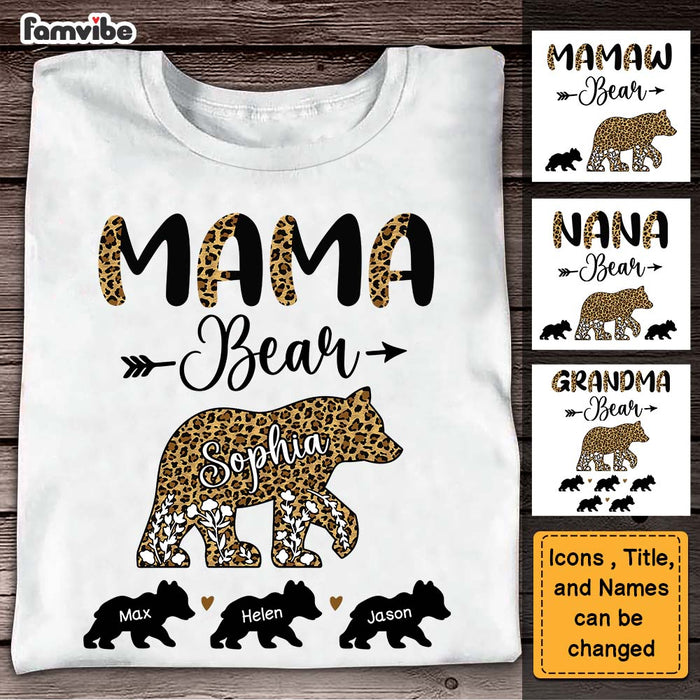 Personalized Gift For Mom Mama Bear Half Leopard Shirt - Hoodie - Sweatshirt 24050 1