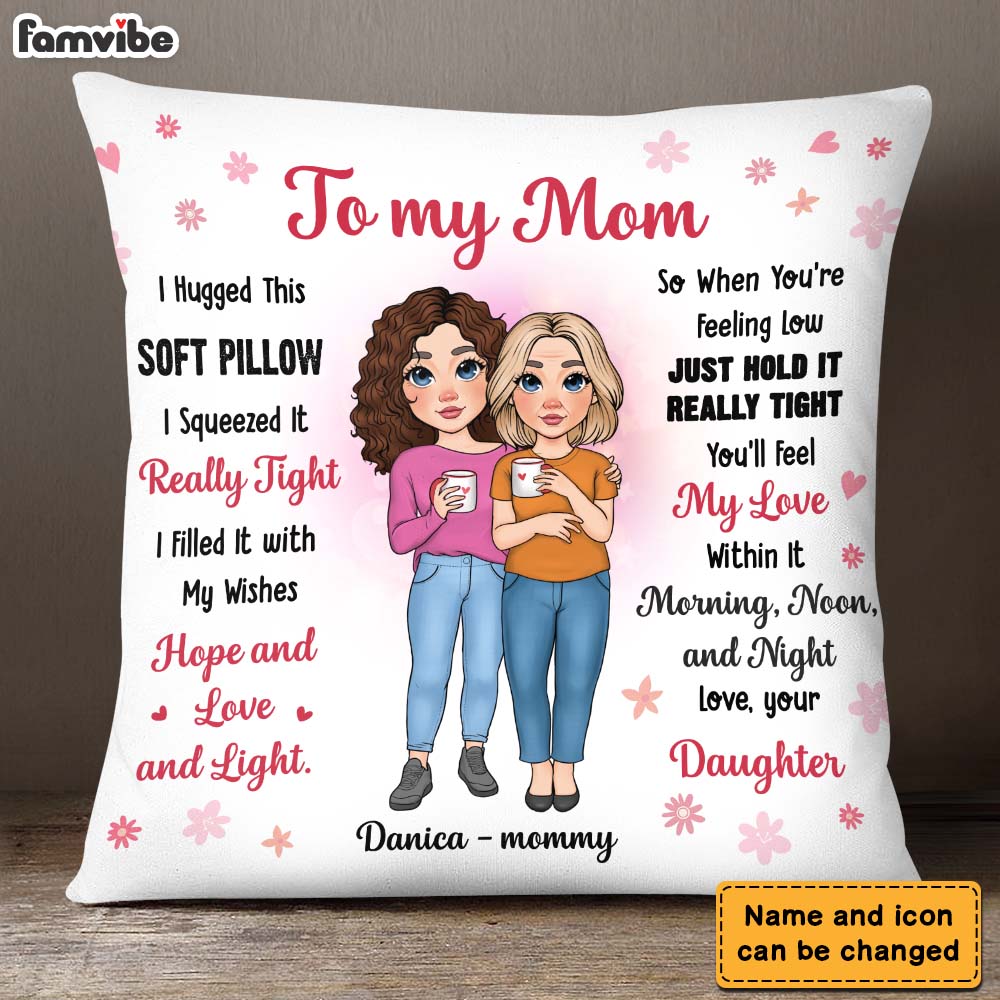 Personalized To My Mom Hug This Pillow 24051 Primary Mockup