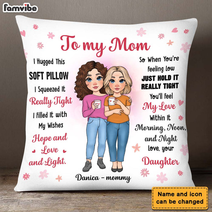 Personalized To My Mom Hug This Pillow 24051 1