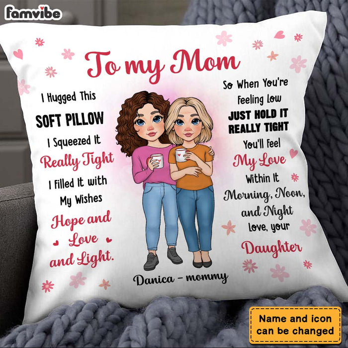 Personalized To My Mom Hug This Pillow 24051 1
