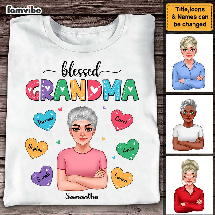Personalized Blessed Grandma Shirt - Hoodie - Sweatshirt 24052 1