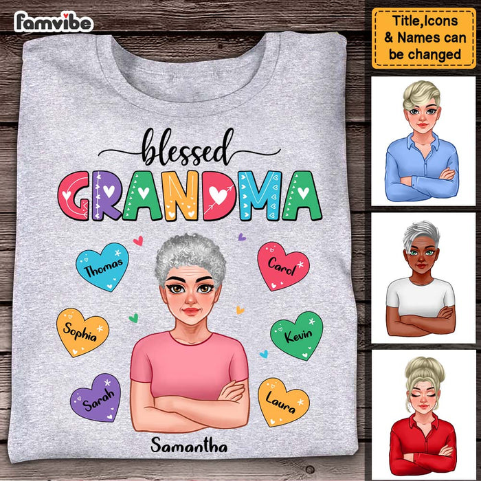 Personalized Blessed Grandma Shirt - Hoodie - Sweatshirt 24052 1