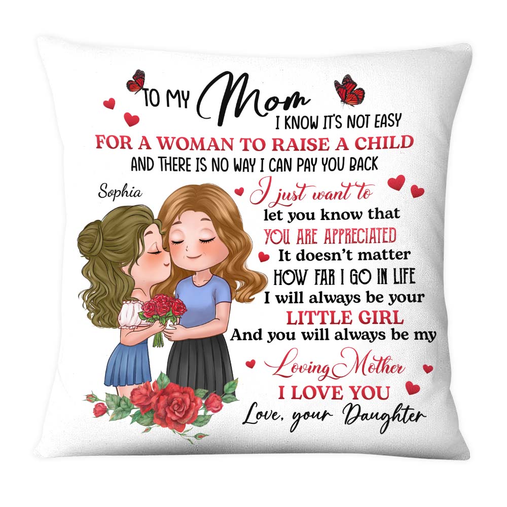 Personalized To My Mom I Will Always Be Your Little Girl Pillow 24055 Primary Mockup