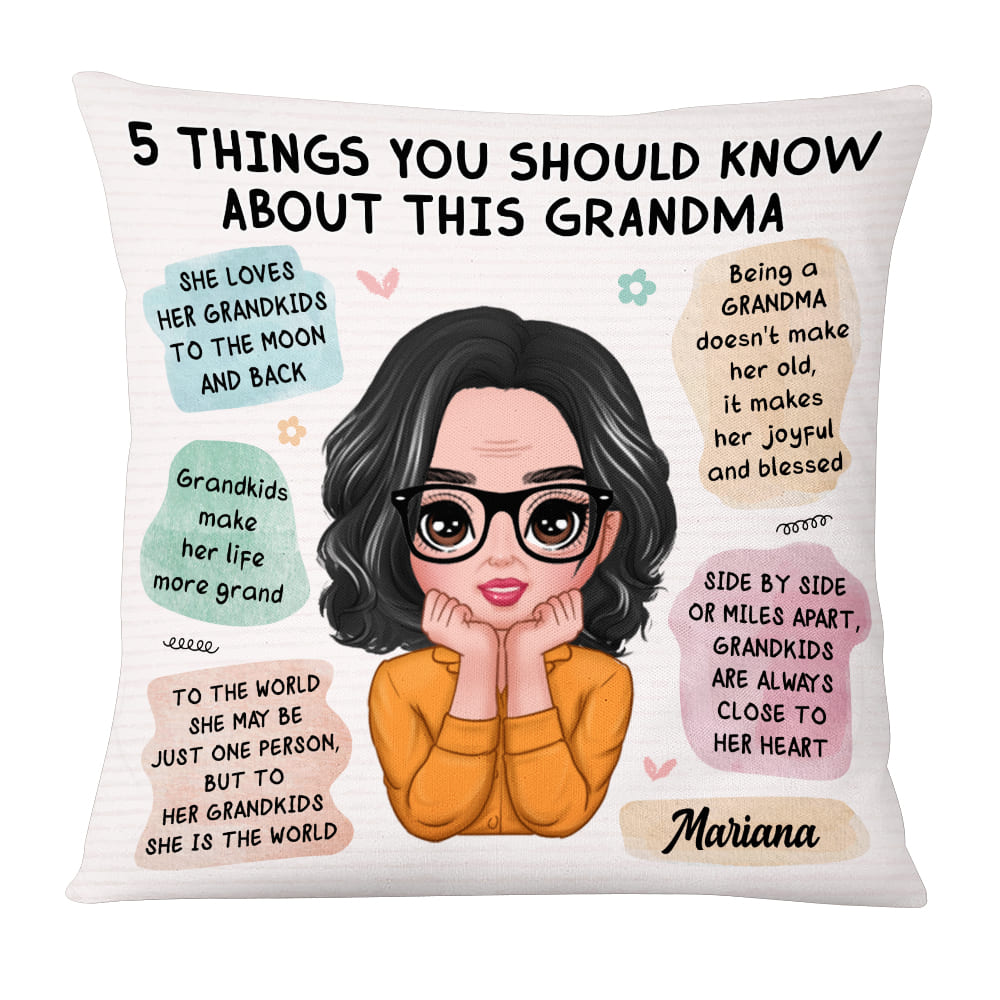 Personalized 5 things you should know about this Grandma Pillow 24060 Primary Mockup