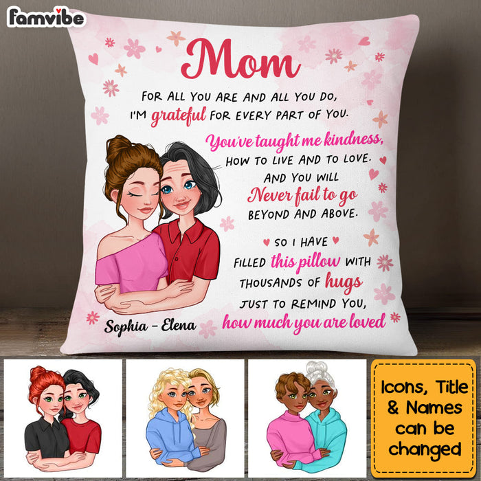 Personalized Gift For Mom And Daughter Hug This Pillow 24065 1