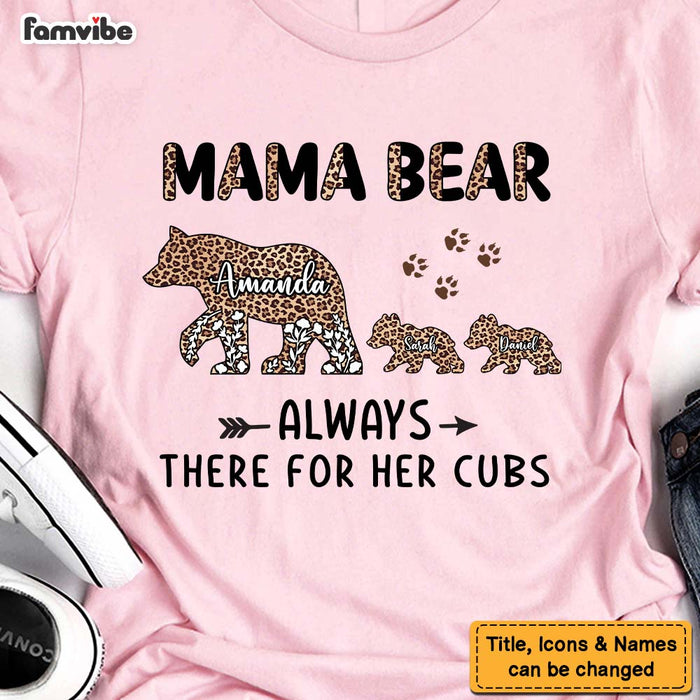 Personalized Gift For Mom Mama Bear Half Cleopard Shirt - Hoodie - Sweatshirt 24069 1