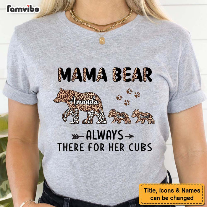 Personalized Gift For Mom Mama Bear Half Cleopard Shirt - Hoodie - Sweatshirt 24069 1