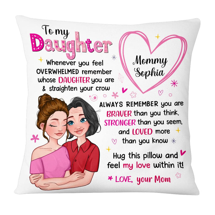 Personalized Gift For Daughter You Are Braver Than You Think Pillow 24076 1
