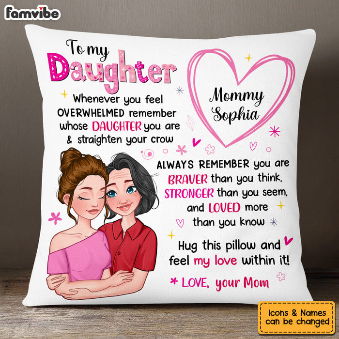 Personalized Gift For Daughter You Are Braver Than You Think Pillow 24076 1