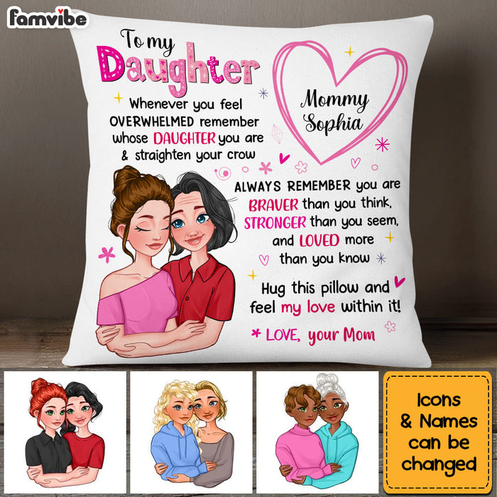 Personalized Gift For Daughter You Are Braver Than You Think Pillow 24076 1