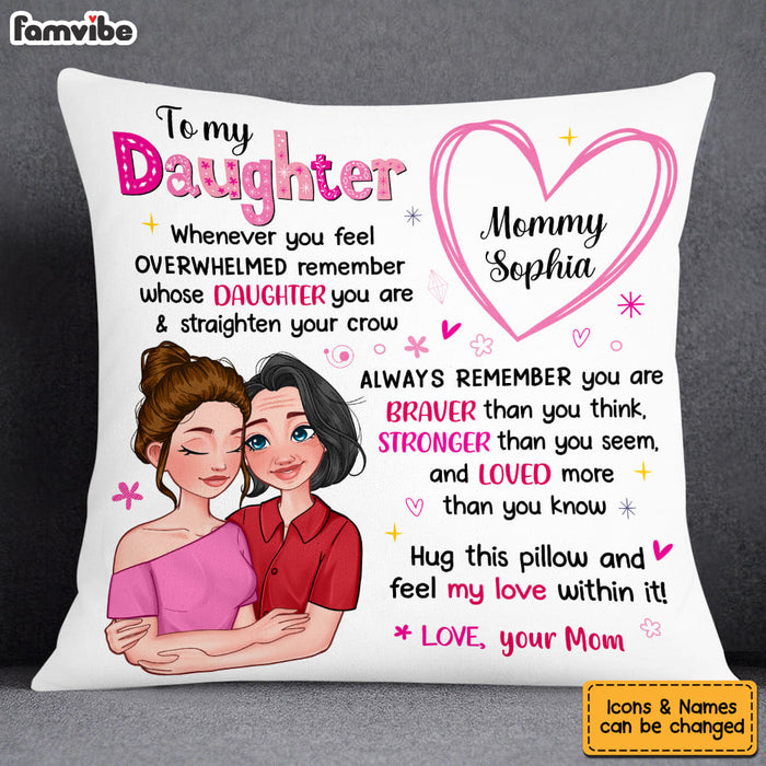 Personalized Gift For Daughter You Are Braver Than You Think Pillow 24076 1