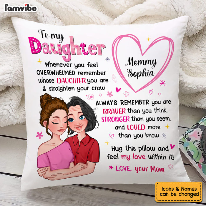 Personalized Gift For Daughter You Are Braver Than You Think Pillow 24076 1