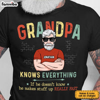 Personalized Gift Grandpa Knows Everything Shirt - Hoodie - Sweatshirt 24083 thumb 1