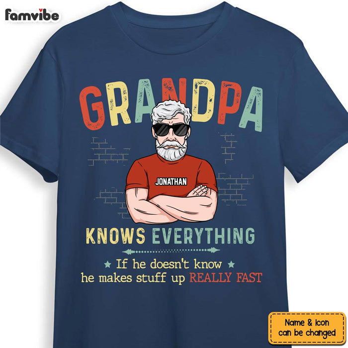 Personalized Gift Grandpa Knows Everything Shirt - Hoodie - Sweatshirt 24083 1