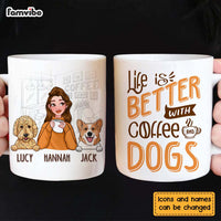 Personalized Life Is Better With Coffee And Dogs Mug 24095 thumb 1